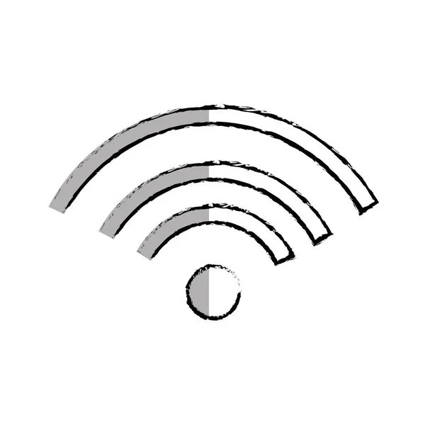 Wifi cellphone signal isolated icon — Stock Vector