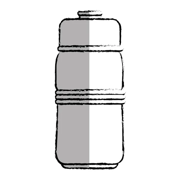 Icono de gimnasio botella de agua — Vector de stock