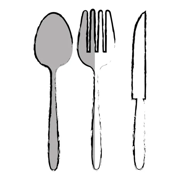 餐具套孤立的图标 — 图库矢量图片