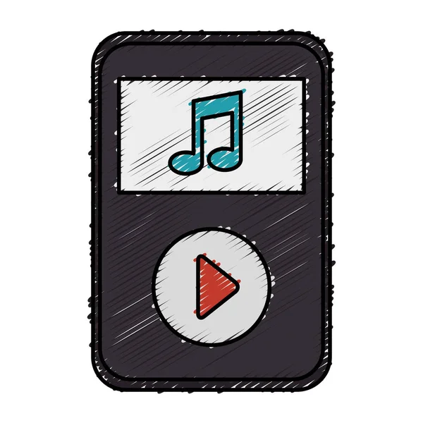 Muziekspeler mp3 icoon — Stockvector