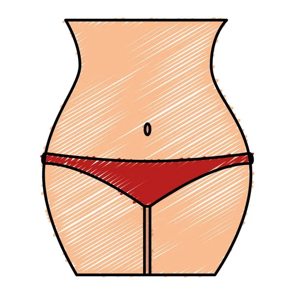 Figura de mujer cuerpo icono — Archivo Imágenes Vectoriales