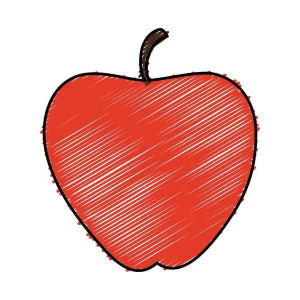 Elma meyve izole simgesi — Stok Vektör