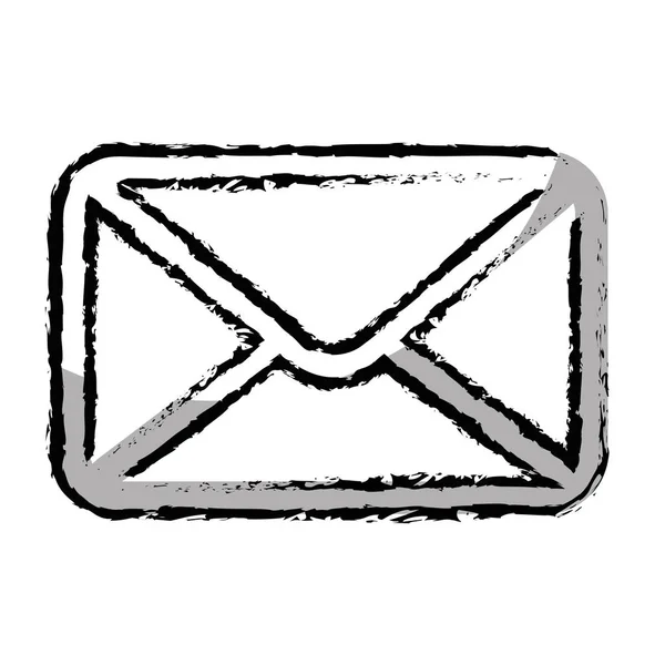 Koperty mail ikona na białym tle — Wektor stockowy