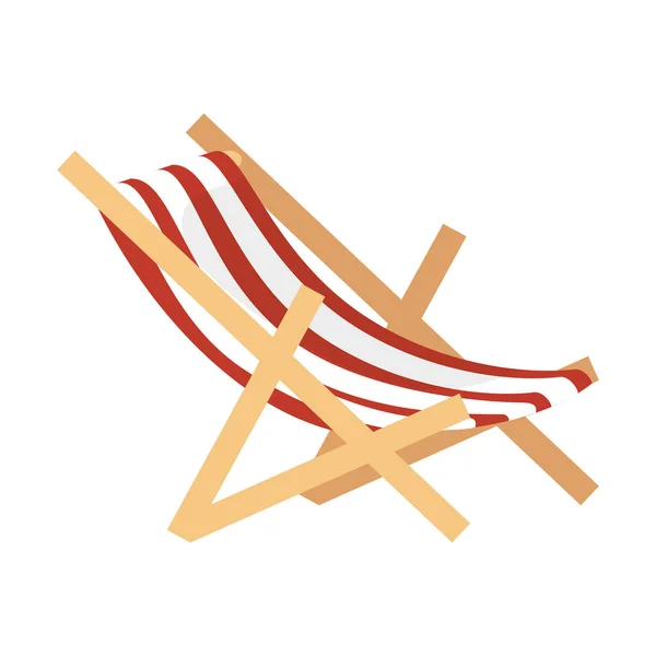 Szék beach elszigetelt ikon — Stock Vector