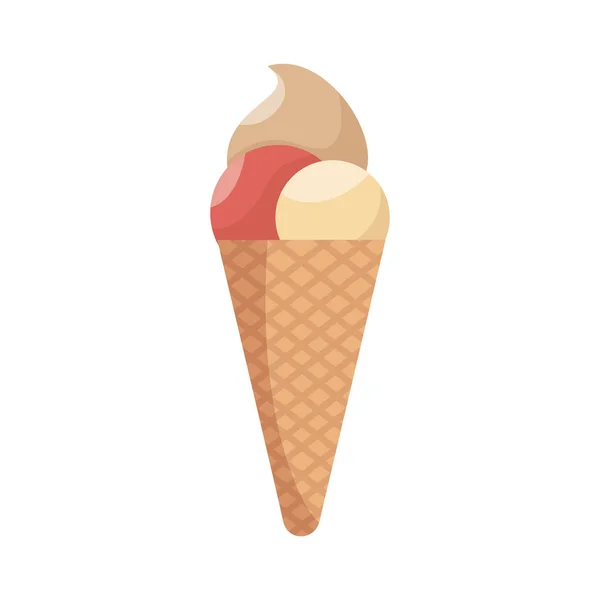 Crème glacée icône isolée — Image vectorielle