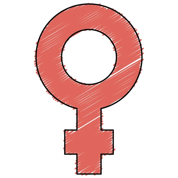 FEMENINE symbol izolované ikona — Stockový vektor