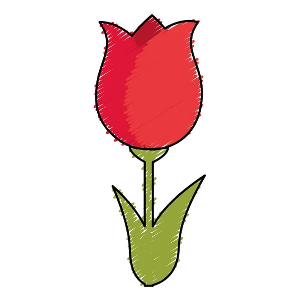 可爱的玫瑰装饰图标 — 图库矢量图片