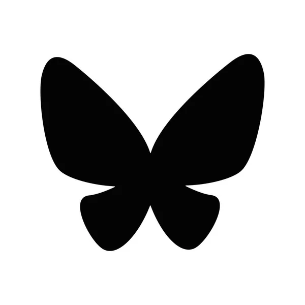 Lindo icono de mariposa aislada — Vector de stock