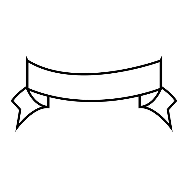 Icône de cadre décoratif ruban — Image vectorielle
