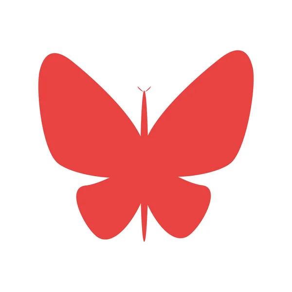 Kupu-kupu lucu terisolasi ikon - Stok Vektor
