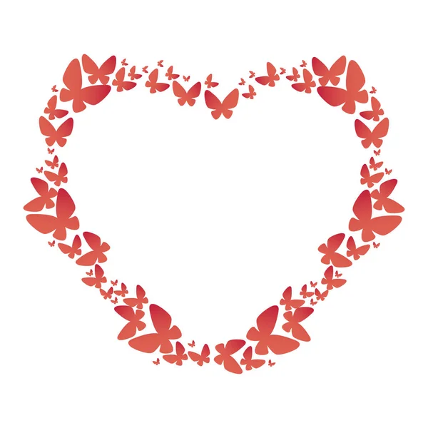 Heart floral frame icon — Stock Vector