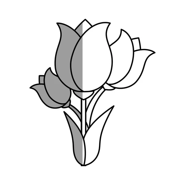 かわいい花の装飾的なアイコン — ストックベクタ