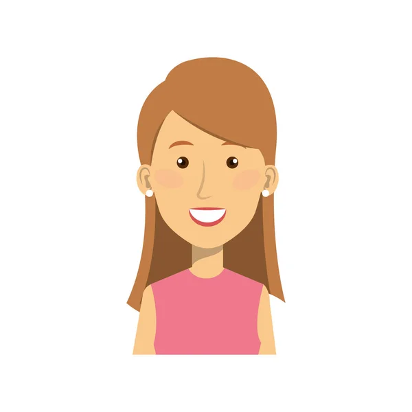 Carácter avatar mujer joven — Vector de stock