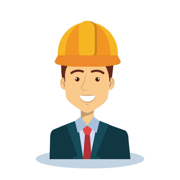 Professional construction man character — Stock Vector