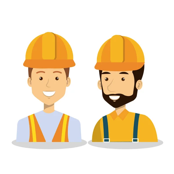 Professional construction people characters — Stock Vector