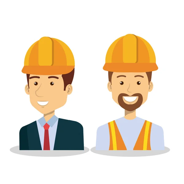 Professional construction people characters — Stock Vector