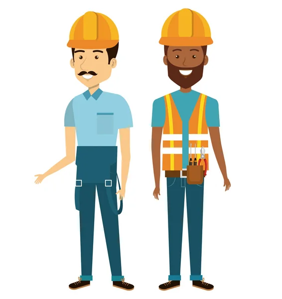 Construction professionnelle personnages — Image vectorielle