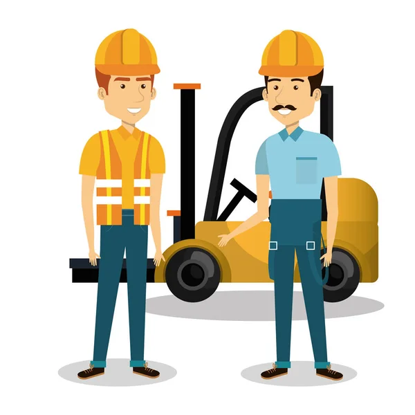 Profesionales de la construcción personas personajes — Vector de stock