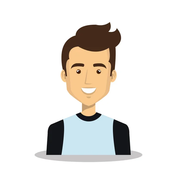 Jeune homme avatar personnage — Image vectorielle