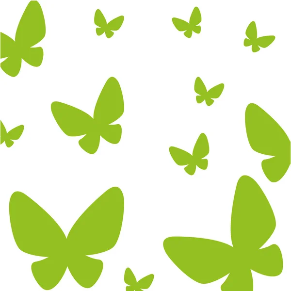 Butterflies pattern isolated icon — Stock Vector