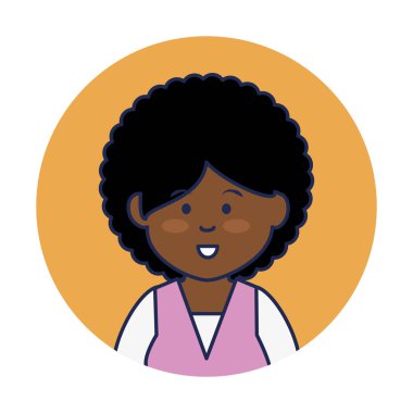 genç Afrikalı kadın avatar karakter