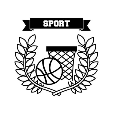 Basketbol spor amblemi simgesi