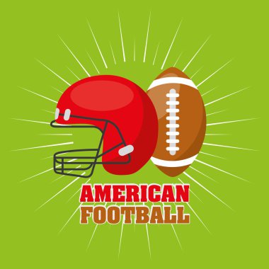 Amerikan futbolu spor amblemi simgesi