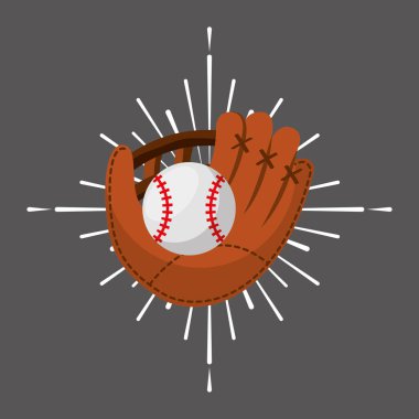 Beyzbol spor amblemi simgesi