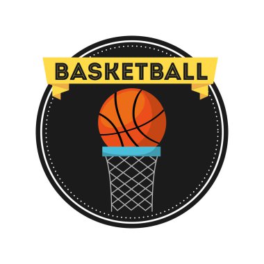 Basketbol spor amblemi simgesi
