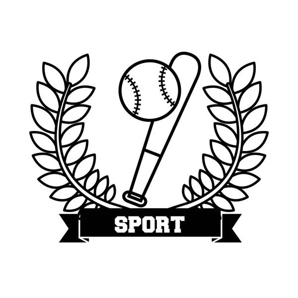 野球スポーツ エンブレム アイコン — ストックベクタ