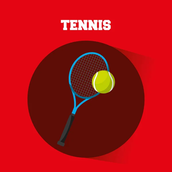 Emblème du sport de tennis icône — Image vectorielle