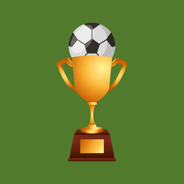 Soccer sport emblem icon — Stock Vector
