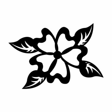 Sevimli çiçek dekoratif simgesi