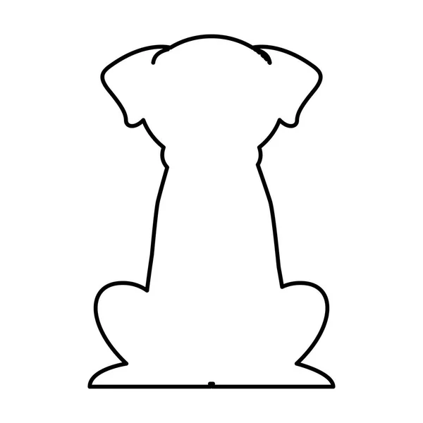 Hund Maskottchen Silhouette — Stockvektor