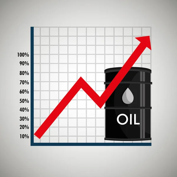 石油価格インフォ グラフィック アイコン — ストックベクタ