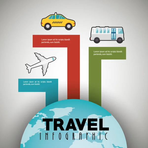 Ταξίδια σε όλο τον κόσμο infographics — Διανυσματικό Αρχείο