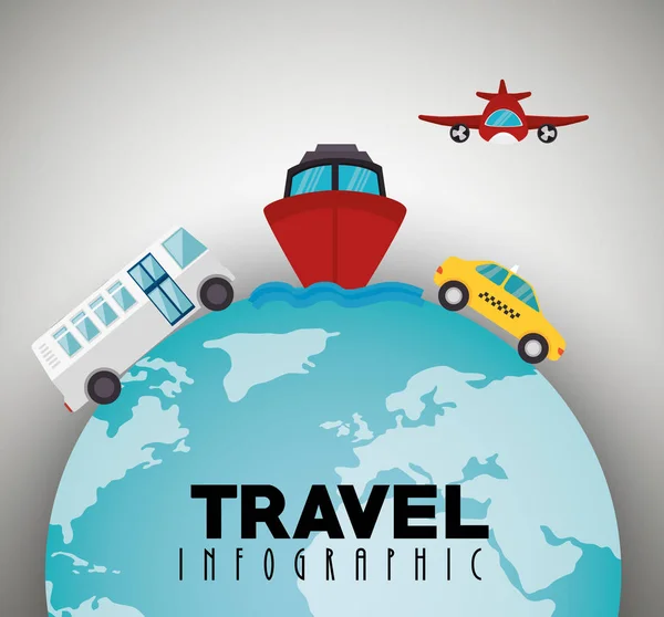 Travel around world infographics — Stock Vector