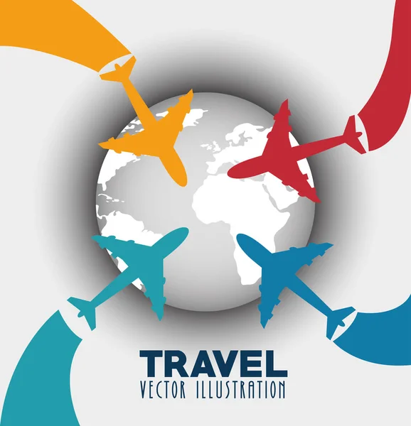 दुनिया भर में यात्रा इन्फोग्राफिक्स — स्टॉक वेक्टर