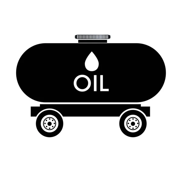 Olie tank vrachtwagen pictogram — Stockvector