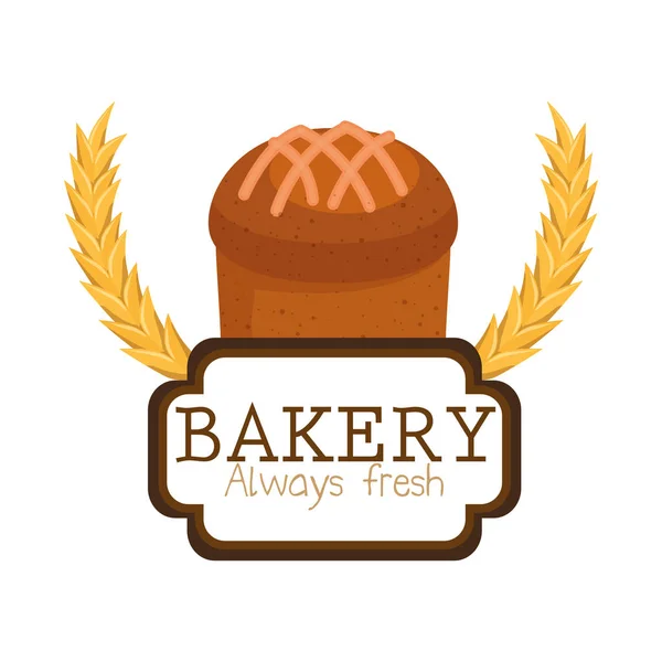 Icône de l'étiquette de la boulangerie — Image vectorielle