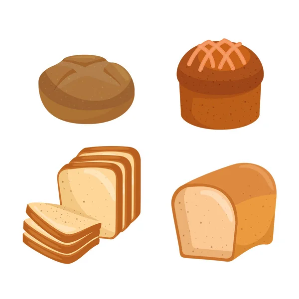 Heerlijk brood geïsoleerde pictogram — Stockvector