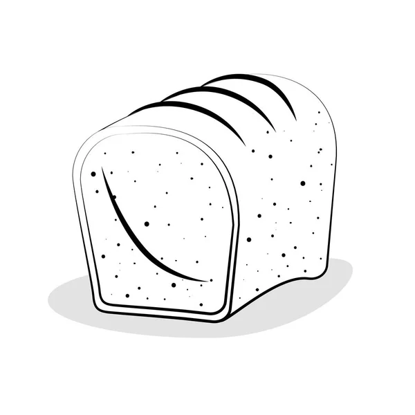 Delicioso pan aislado icono — Vector de stock