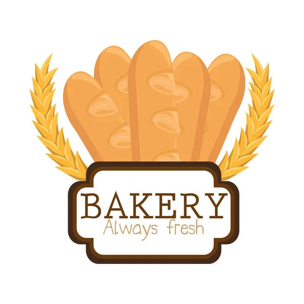 बेकरी दुकान लेबल चिन्ह — स्टॉक व्हेक्टर