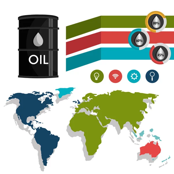 石油价格图表图标 — 图库矢量图片#