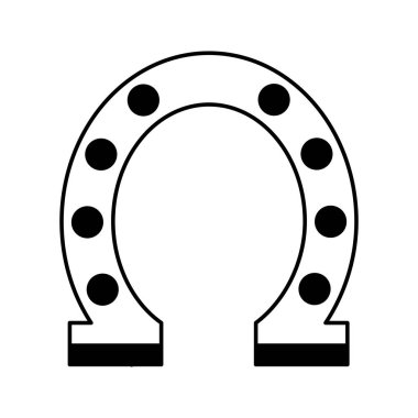 at nalı şans izole simgesi