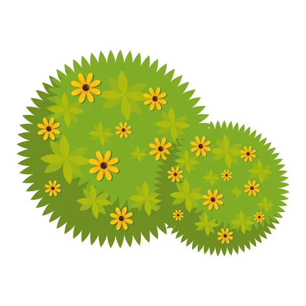 Garten süße Blumen Symbol — Stockvektor