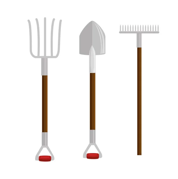 Gardening set tools icons — Stock Vector