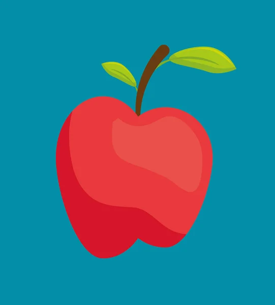 Apfel frisches Obst Symbol — Stockvektor