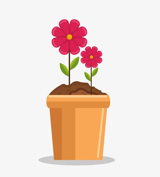 Plantas de jardín lindo cultivo — Vector de stock