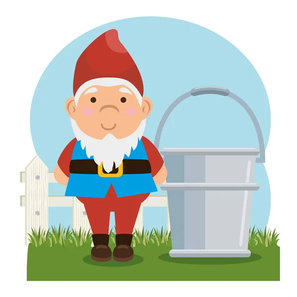 Decoratieve tuin elf-pictogram — Stockvector